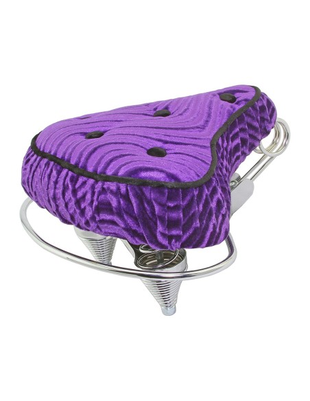 Beach Cruisers Saddle Velour Purple.